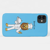 Cute lion chef cartoon illustratie Case-Mate iPhone case (Achterkant (horizontaal))