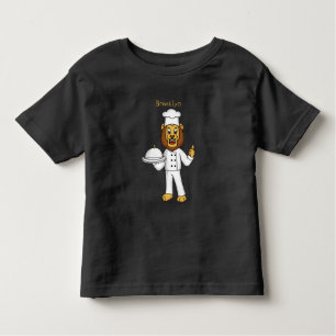 Cute lion chef cartoon illustratie kinder shirts