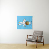 Cute lion chef cartoon illustratie wandkleed (In Situ (horizontaal))