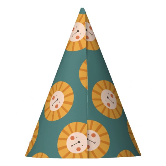 Cute lion colorful feesthoedjes (Achterkant)