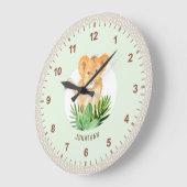 Cute Lion Cub Animal Safari Kinder Room Decor Grote Klok (Hoek)