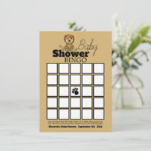 Cute Lion Cub, Baby shower Bingo (Staand voorkant)