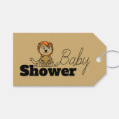 Cute Lion Cub, Baby shower Cadeaulabel (Voorkant (Horizontaal))