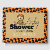 Cute Lion Cub, Baby shower Gastenboek (Voorkant)