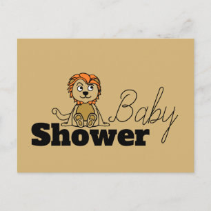 Cute Lion Cub, Baby shower Invitation Uitnodiging Briefkaart