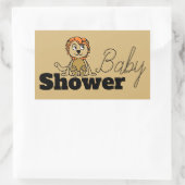 Cute Lion Cub, Baby shower Rechthoekige Sticker (Tas)