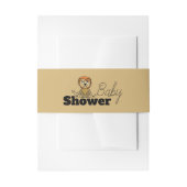 Cute Lion Cub, Baby shower Uitnodigingen Wikkel (Voorkant Voorbeeld)