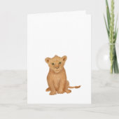 Cute lion cub-kaart kaart (Voorkant)