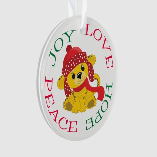 Cute Lion Cub Kinder Ornament (voorkant)