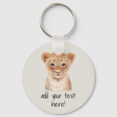 Cute Lion Cub Persoonlijk Sleutelhanger (Voorkant)