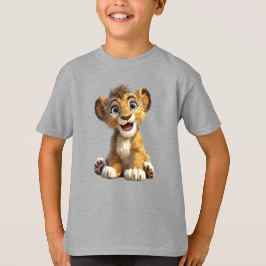 Cute Lion Cub T-shirt (Voorkant)