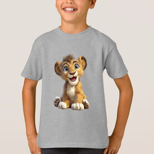 Cute Lion Cub T-shirt (Voorkant)