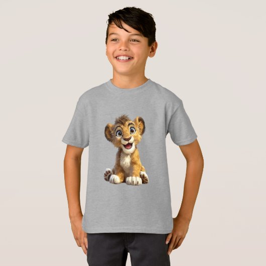 Cute Lion Cub T-shirt (Voorkant volledig)