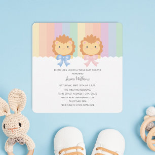 Cute Lion Cubins Twins Baby Boy and Girl Baby show Kaart
