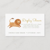 Cute Lion Display Shower-behuizing Informatiekaartje (Voorkant)