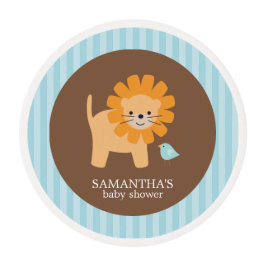 Cute Lion en Bird Baby shower