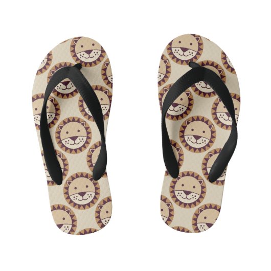 Cute Lion Face Kinder Teenslippers (Voetbed)