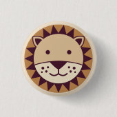 Cute Lion Face Ronde Button 3,2 Cm (Voorkant)