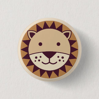 Cute Lion Face Ronde Button 3,2 Cm