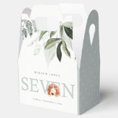 Cute Lion Foliage 7th Birthday Party Bedankdoosjes (Geopend)