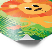 Cute Lion Foto Afdruk (Hoek)