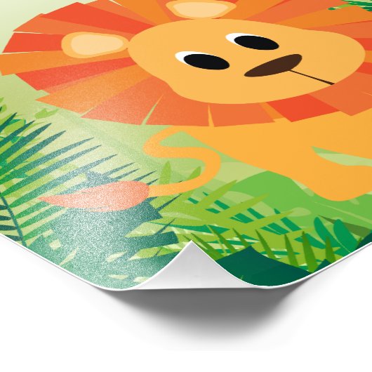 Cute Lion Foto Afdruk (Hoek)