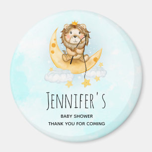 Cute Lion Gevist Waterverf Baby shower Magneet