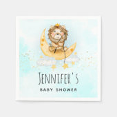 Cute Lion Gevist Waterverf Baby shower Servet (Voorkant)