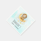 Cute Lion Gevist Waterverf Baby shower Servet (Hoek)