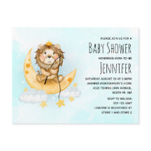 Cute Lion Gevist Waterverf Baby shower