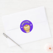 Cute Lion Geweldige Student Progress Award Ronde Sticker (Envelop)