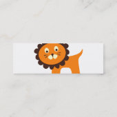 Cute Lion Green Pattern Gifts for Kids Mini Visitekaartje (Achterkant)