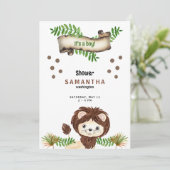 Cute Lion Het is een Baby shower. Kaart (Staand voorkant)