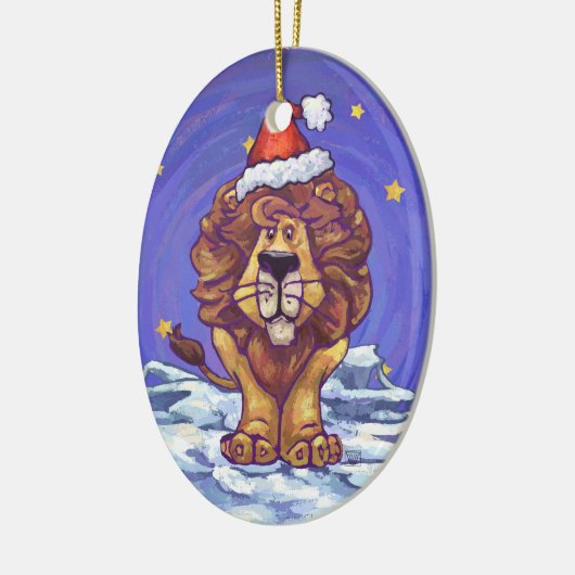 Cute Lion Holiday Keramisch Ornament (Links)