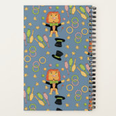 Cute Lion Juggler Kid Personalized Spiral Notebook Notitieboek (Achterkant)