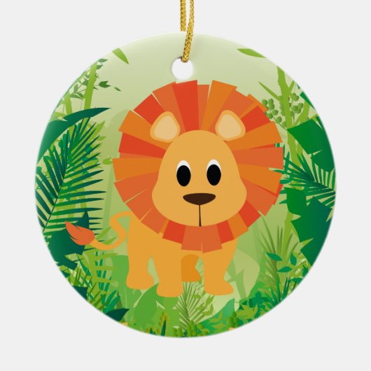 Cute Lion Keramisch Ornament (Voorkant)
