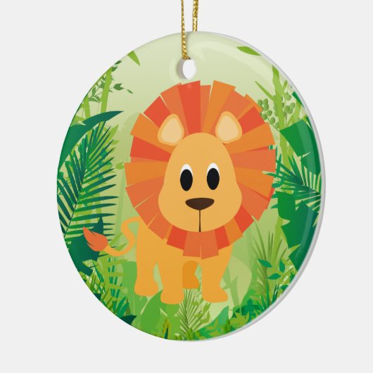 Cute Lion Keramisch Ornament (Links)