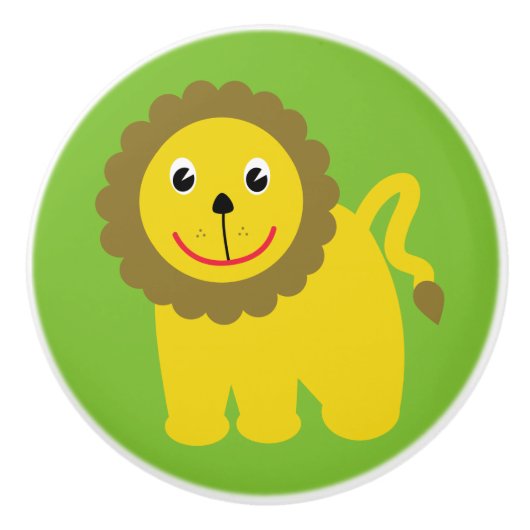 Cute lion keramische knop (Voorkant)