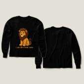 Cute lion kids sweatshirt "I am the best ever" (Voorkant /achterkant)