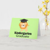 Cute Lion Kindergarten Afstuderen Gift Kaart (Gele Bloem)