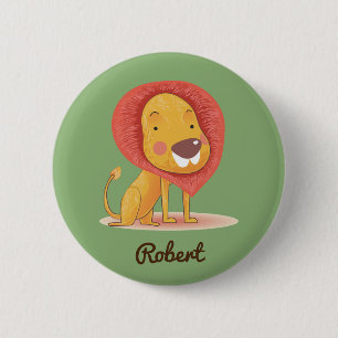 CUTE LION KING VOD JOUW NAAM TOE RONDE BUTTON 5,7 CM
