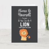 Cute Lion Lover Cards Funny Animals Humor Kaart (Voorkant)
