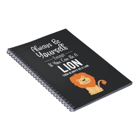 Cute Lion Lover Gifts Quote Funny Animal Humor Notitieboek (Rechterzijde)