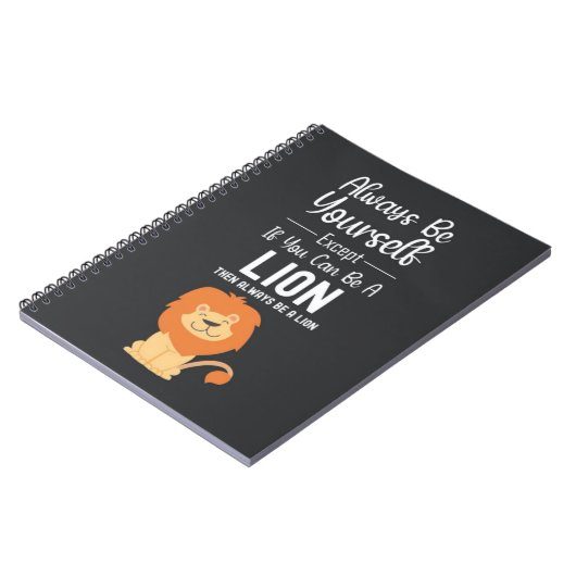 Cute Lion Lover Gifts Quote Funny Animal Humor Notitieboek (Linkerzijde)