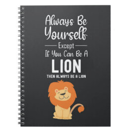 Cute Lion Lover Gifts Quote Funny Animal Humor Notitieboek