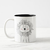 Cute Lion mok Black and White Animal Modern (Links)