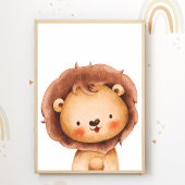 Cute Lion Nursery Poster Kinder Room Decor
