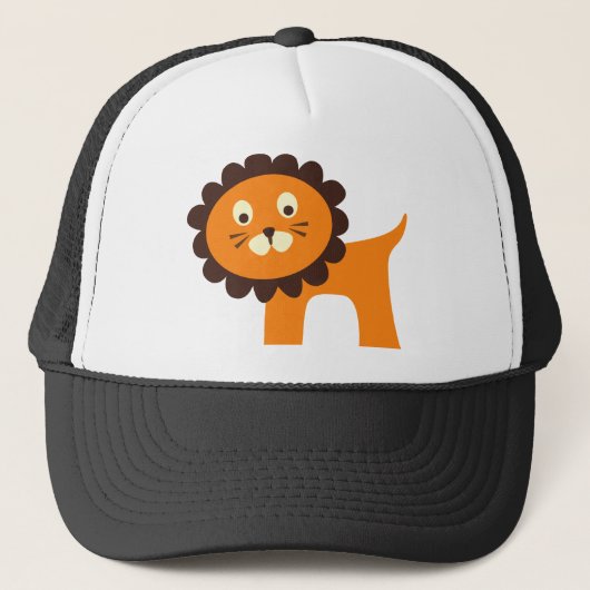 Cute Lion Oerwoud Safari Zoo Animals Tshirts Trucker Pet (Voorkant)