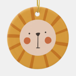 Cute Lion Oranje kinder Neursery Room Keramisch Ornament