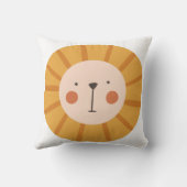 Cute Lion Oranje kinder Neursery Room Kussen (Achterkant)